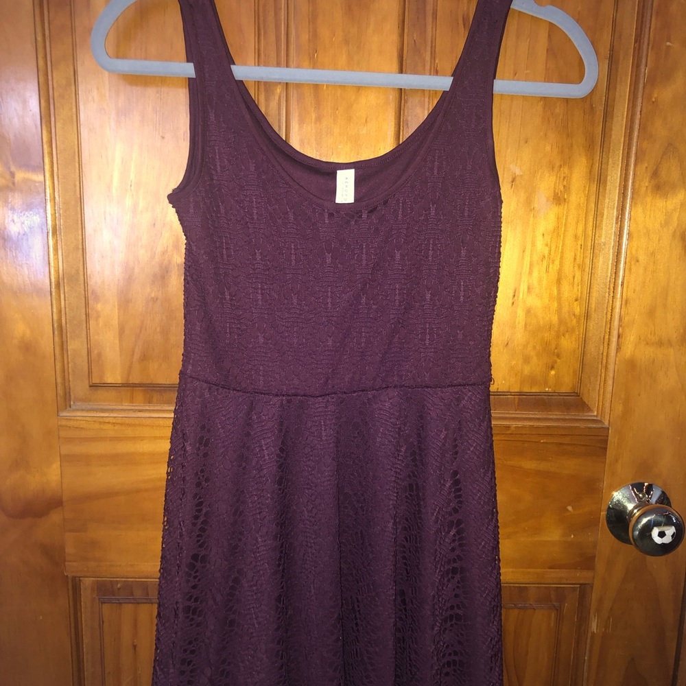 Laced maroon dress